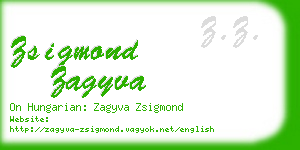 zsigmond zagyva business card